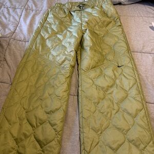 Nike Women's Olive Quilted Joggers